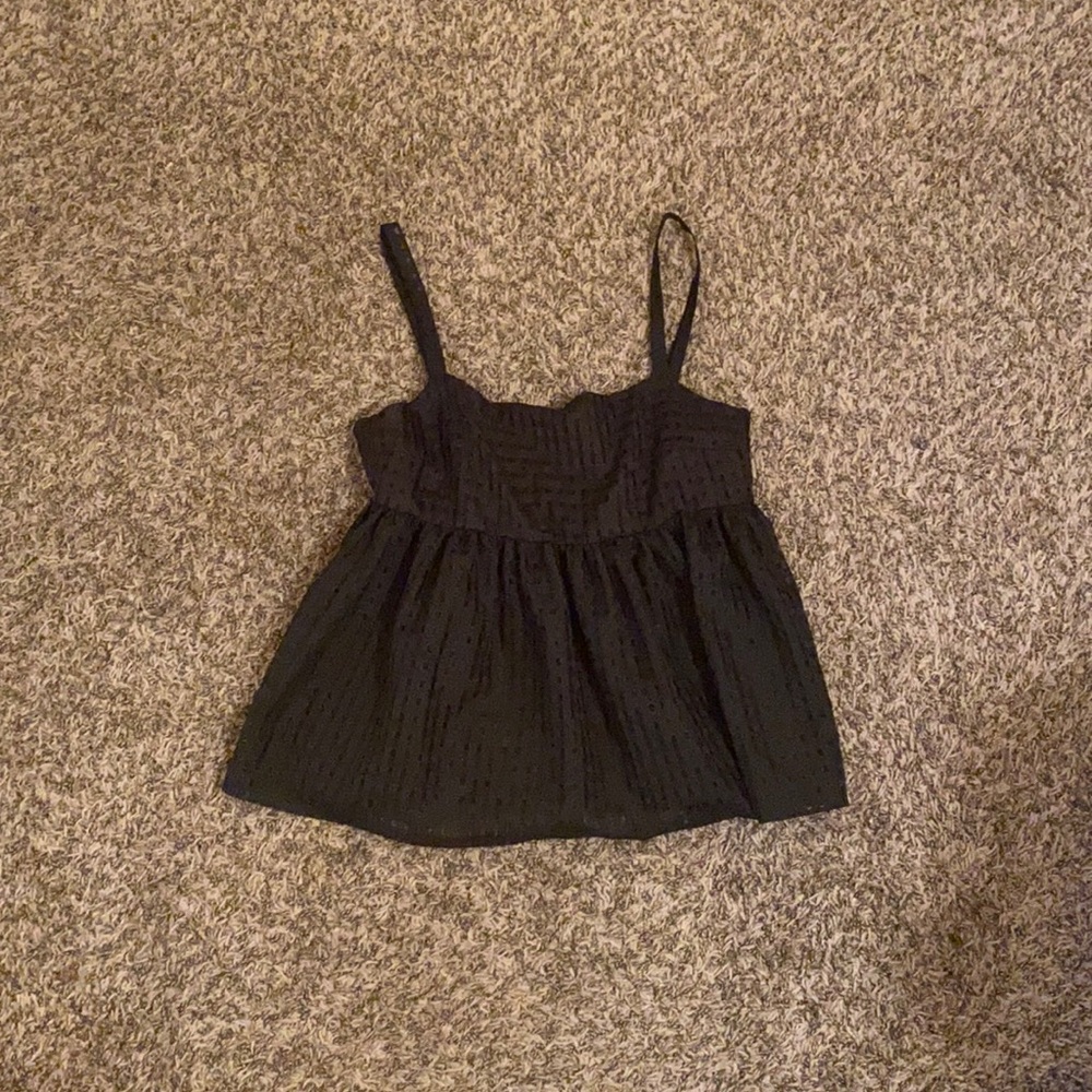 black zara gingham patterned blouse!